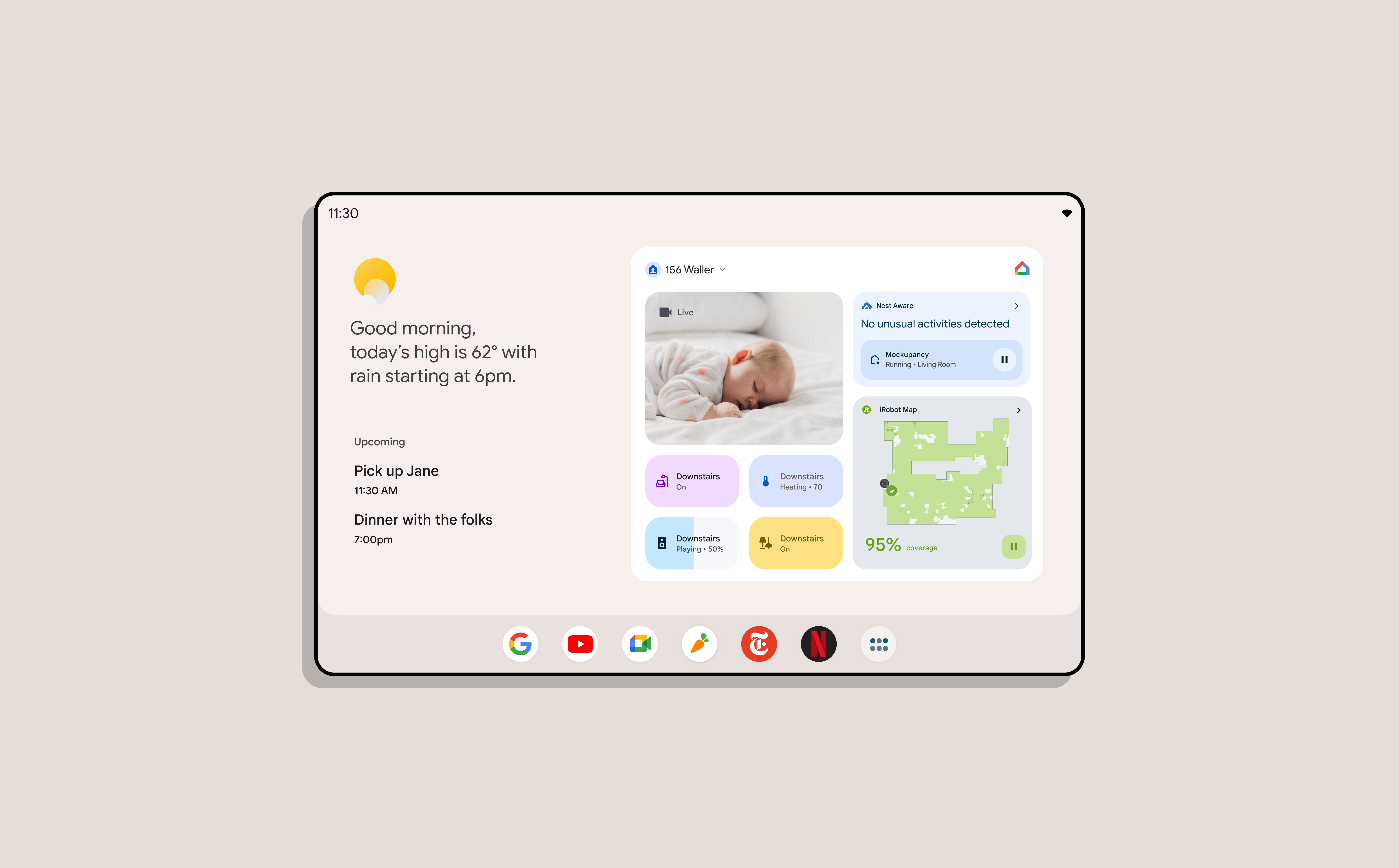 Three-foot UI — counter distance