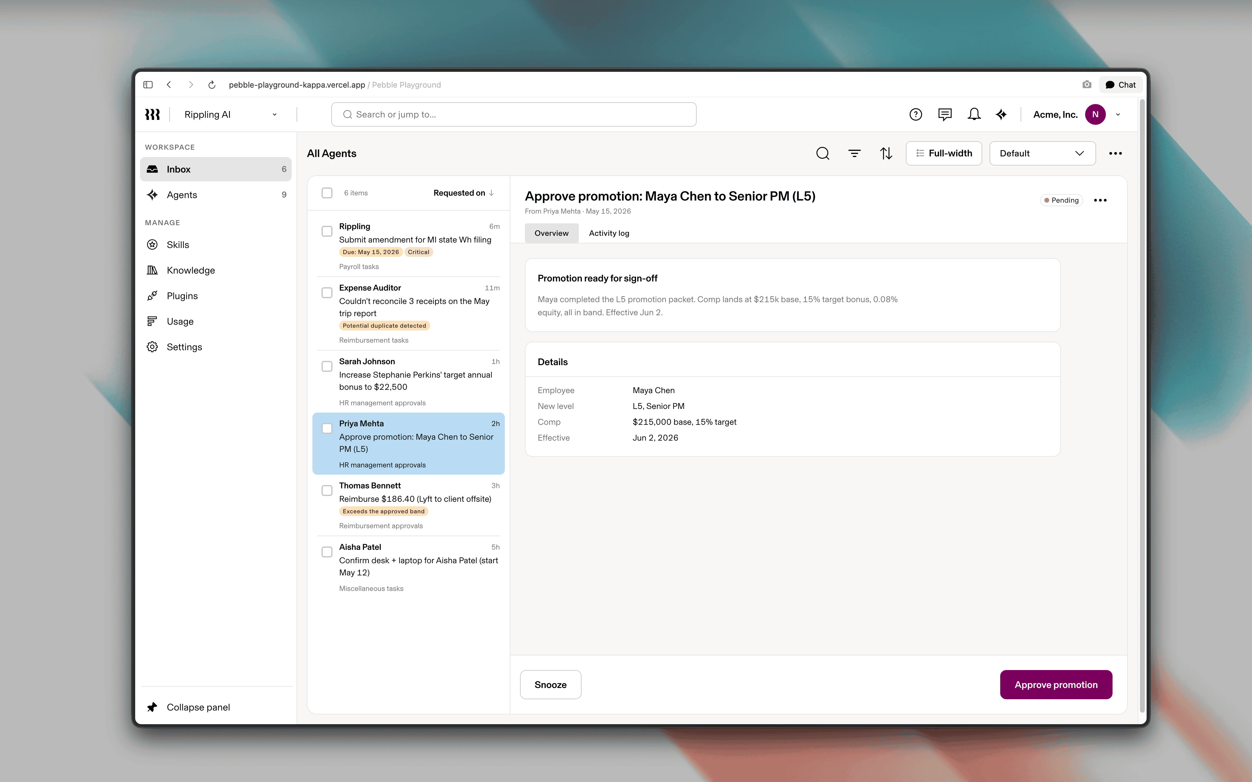 IT provisioning workflow