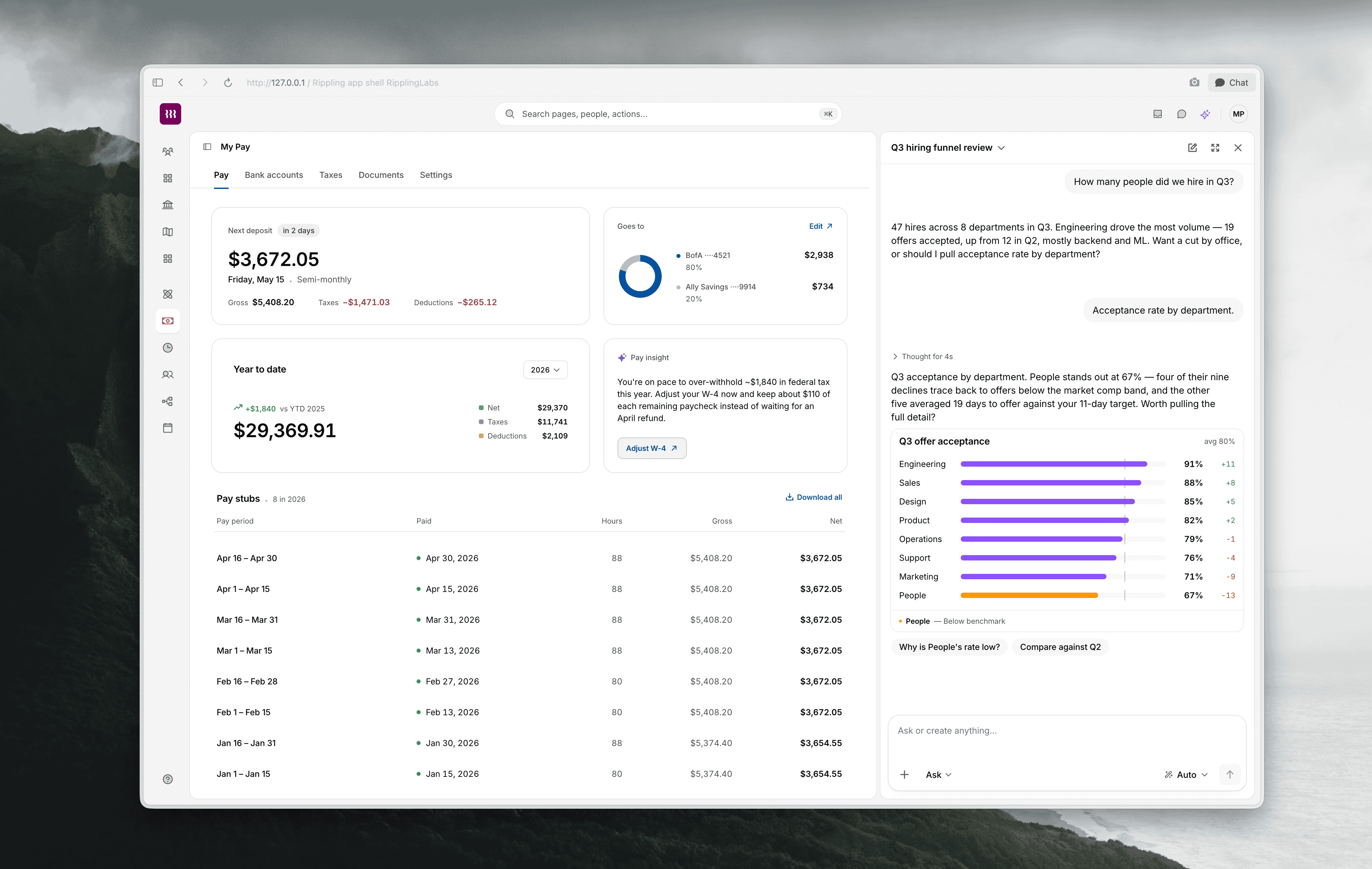 Unified platform design interface for Rippling