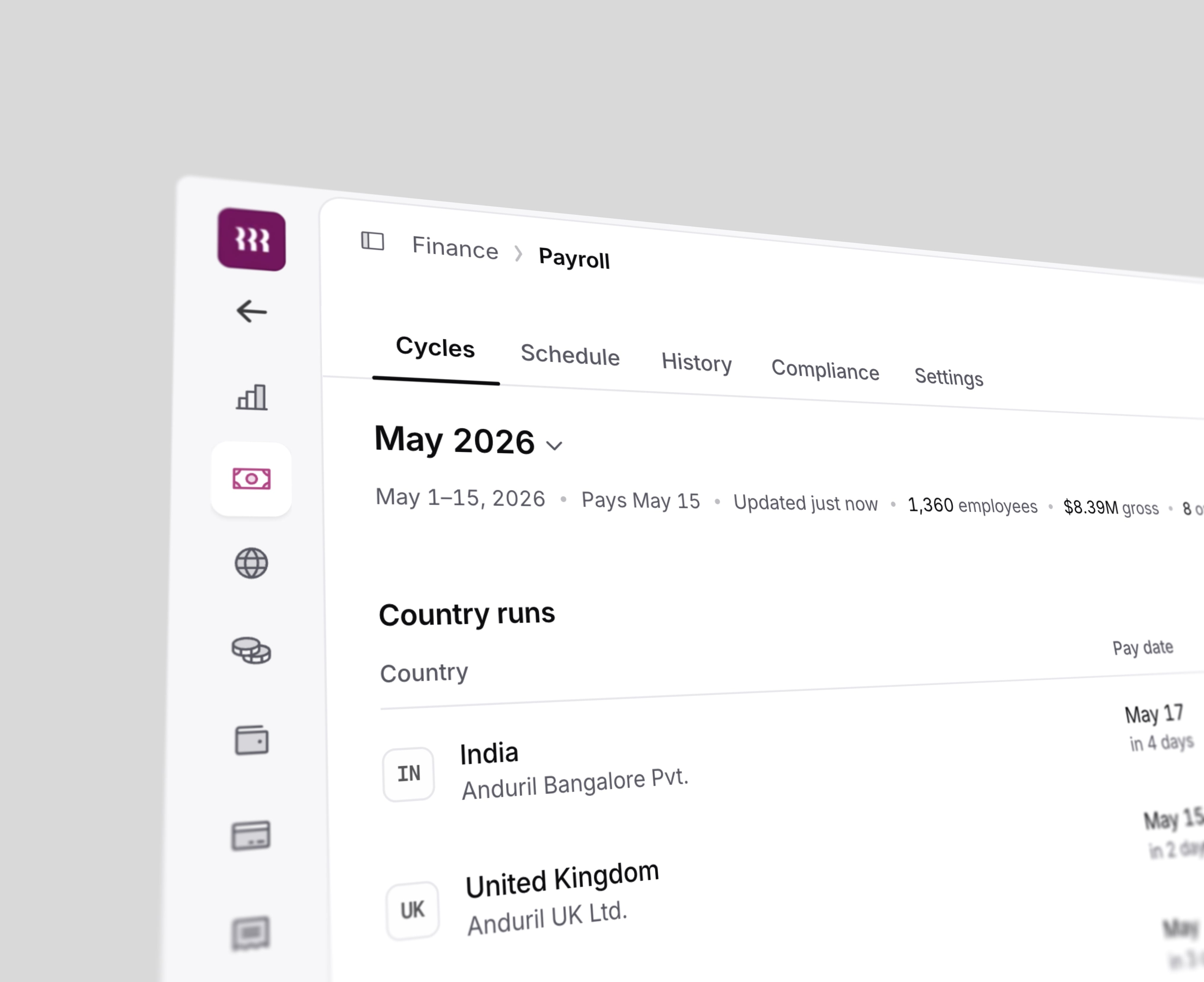 Product chrome layer